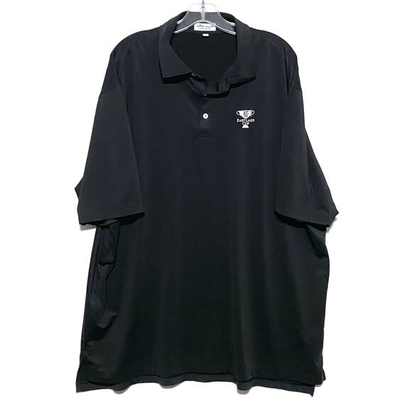 Peter Millar Summer Comfort Black Polo Shirt East Lake Cup Golf Mens XXL Stretch - Picture 1 of 7